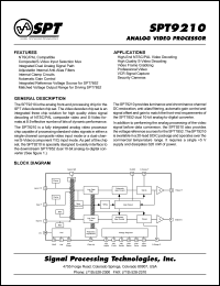 SPT9210SCS datasheet: Analog video processor SPT9210SCS