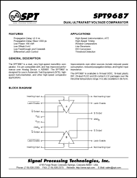 SPT9687SIP datasheet: Dual ultrafast voltage comparator SPT9687SIP