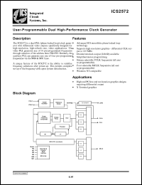 AV2572N-SC datasheet: User-programmable dual high-performance clock generator AV2572N-SC