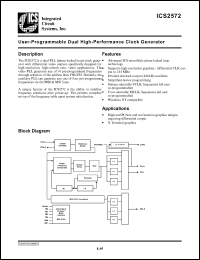 AV2572M-SB datasheet: User-programmable dual high-performance clock generator AV2572M-SB
