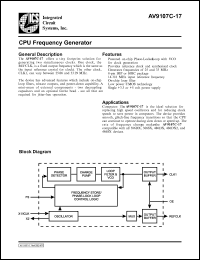 AV9107C-17CS08 datasheet: CPU frequency generator AV9107C-17CS08