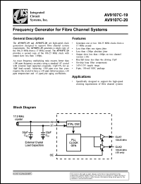 AV9107C-20CS08 datasheet: Frequency generator for fible channel system AV9107C-20CS08