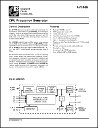 AV9108-05CN14 datasheet: CPU frequency generator AV9108-05CN14
