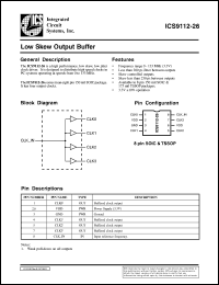AV9112G-26-T datasheet: Low skew output buffer AV9112G-26-T