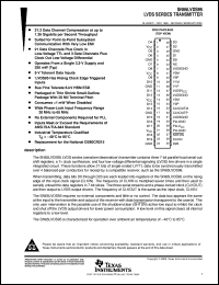 SN65LVDS95DGG datasheet:  SERDES (SERIALIZER/DESERIALIZER) TRANSMITTER SN65LVDS95DGG