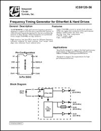 AV9120M-56 datasheet: Frequency timming generator for etherNet and hard drive AV9120M-56