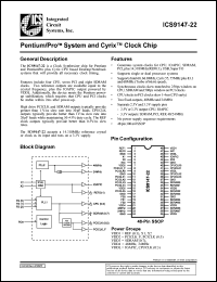 AV9147F-22 datasheet: Pentium/PRO system and cyrix clock chip AV9147F-22