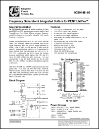 AV9148F-03 datasheet: Frequency generator and integrated buffers for Pentium/PRO AV9148F-03