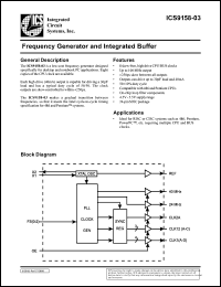 ICS9158-03CW24 datasheet: Frequency generator and integrated buffer ICS9158-03CW24