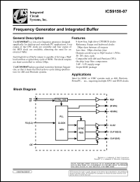 AV9158-07M datasheet: Frequency generator and integrated buffer AV9158-07M