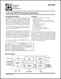 AV9155C-01CW20 datasheet: Low-cost 20-pin frequency generator AV9155C-01CW20