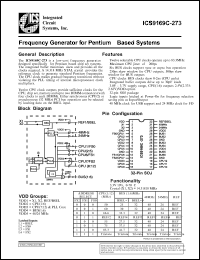 ICS9169CJ-273 datasheet: Frequency generator for Pentium based system ICS9169CJ-273
