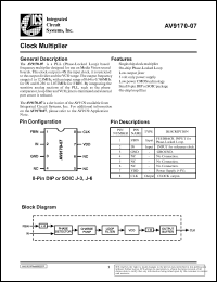 ICS9170-07CN08 datasheet: Clock multiplier ICS9170-07CN08