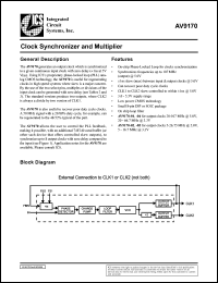AV9170-04CS08 datasheet: Clock synchronizer and multiplier AV9170-04CS08