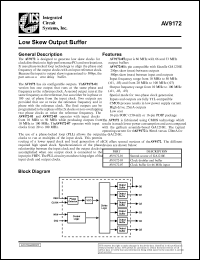 AV9172-01CN16 datasheet: Low skew output buffer AV9172-01CN16