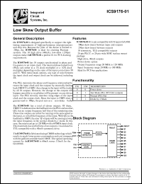 ICS9176M-01 datasheet: Low skew output buffer ICS9176M-01
