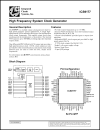 AV9177-01CF52 datasheet: High frequency system clock generator AV9177-01CF52