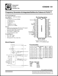 AV9248F-131-T datasheet: Frequency generator and integrated buffer for Celeron and PII/III AV9248F-131-T