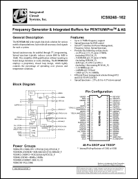 AV9248F-162-T datasheet: Frequency generator and integrated buffer for Pentium/PRO, K6 AV9248F-162-T