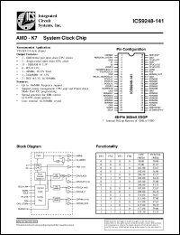 ICS9248F-141-T datasheet: AMD-K7 system clock chip ICS9248F-141-T