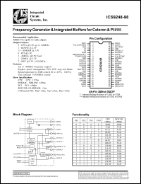 AV9248F-98-T datasheet: Frequency generator and integrated buffer for Celeron and PII/III AV9248F-98-T