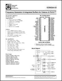 ICS9250F-23 datasheet: Frecuency generator and integrated buffer for Celeron and PII/III ICS9250F-23