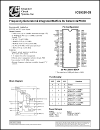 AV9250F-28-T datasheet: Frecuency generator and integrated buffer for Celeron and PII/III AV9250F-28-T