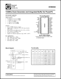 AV9342F-T datasheet: 133MHz clock generator  and integrated buffer for  powerPC AV9342F-T