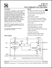 ICS527R-01IT datasheet: User configurable zero delay buffer ICS527R-01IT