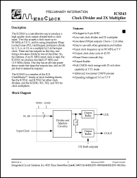 ICS543M datasheet:  Clock driver and 2X multiplier ICS543M