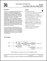 ICS571MT datasheet: Low phase noise zero delay buffer ICS571MT