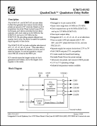 ICS672M-01T datasheet: Quadra clock quadrature delay buffer ICS672M-01T