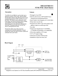 MK1411STR datasheet: NTSC/PAL clock source MK1411STR