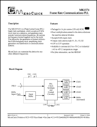 MK1574-01SITR datasheet: Frame rate communication PLL MK1574-01SITR