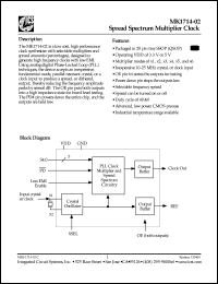 MK1714-02RTR datasheet: Spread spectrum multiplier clock MK1714-02RTR