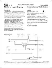 MK2042-01SITR datasheet: Communication clock monitor MK2042-01SITR