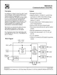 MK2049-01S datasheet: Communication clock PLL MK2049-01S