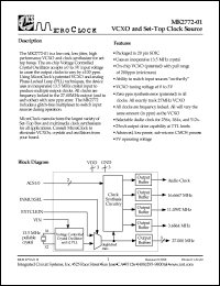 MK2772-01S datasheet:  VCXO and set-top clock source MK2772-01S