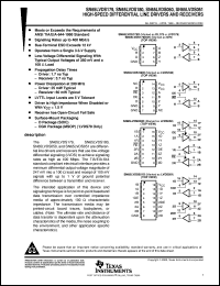 SN65LVDS179D datasheet:  SINGLE HIGH-SPEED DIFFERENTIAL DRIVER AND RECEIVER SN65LVDS179D