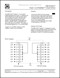 MK74CB217R datasheet: Dual 1 to 8 buffalo clock driver MK74CB217R