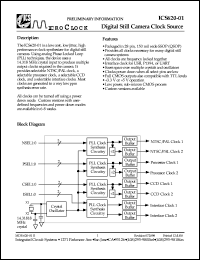 ICS620-01R datasheet: Digital still camera clock source ICS620-01R