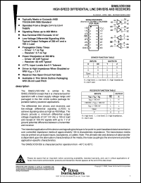 SN65LVDS1050PW datasheet:  HIGH-SPEED DIFFERENTIAL LINE DRIVERS AND RECEIVERS SN65LVDS1050PW