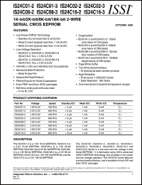 IS24C01-2P datasheet: 100KHz serial CMOS eeprom IS24C01-2P