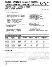 IS24C16-3P datasheet: 400KHz serial CMOS eeprom IS24C16-3P