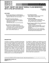 IS25F041A-5V-R datasheet: 4M-bit serial flash memories with 4-pin spi interface IS25F041A-5V-R