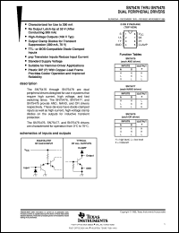 SN75478D datasheet:  DUAL PERIPHERAL DRIVERS SN75478D