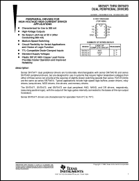 SN75471P datasheet:  DUAL HIGH-VOLTAGE, HIGH-CURRENT PERIPHERAL DRIVERS SN75471P