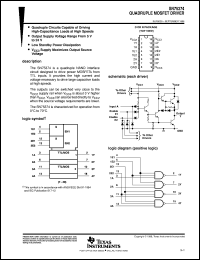 SN75374D datasheet:  QUADRUPLE MOSFET DRIVERS SN75374D