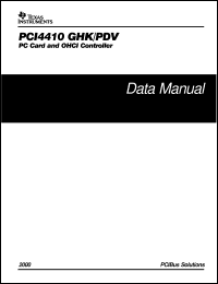 PCI4410GHK datasheet:  PC CARD AND OHCI CONTROLLER PCI4410GHK