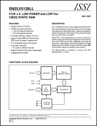 IS62LV5128LL-85BI datasheet: 128K x 8  low  power and low Vcc CMOS static RAM IS62LV5128LL-85BI